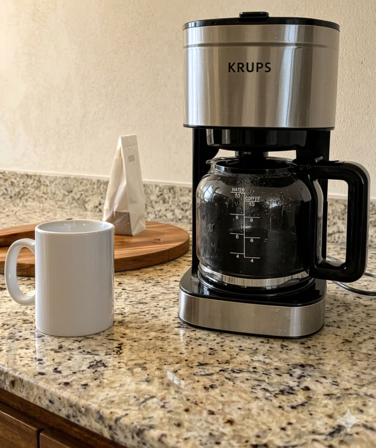 Premium coffee maker detail kitchen