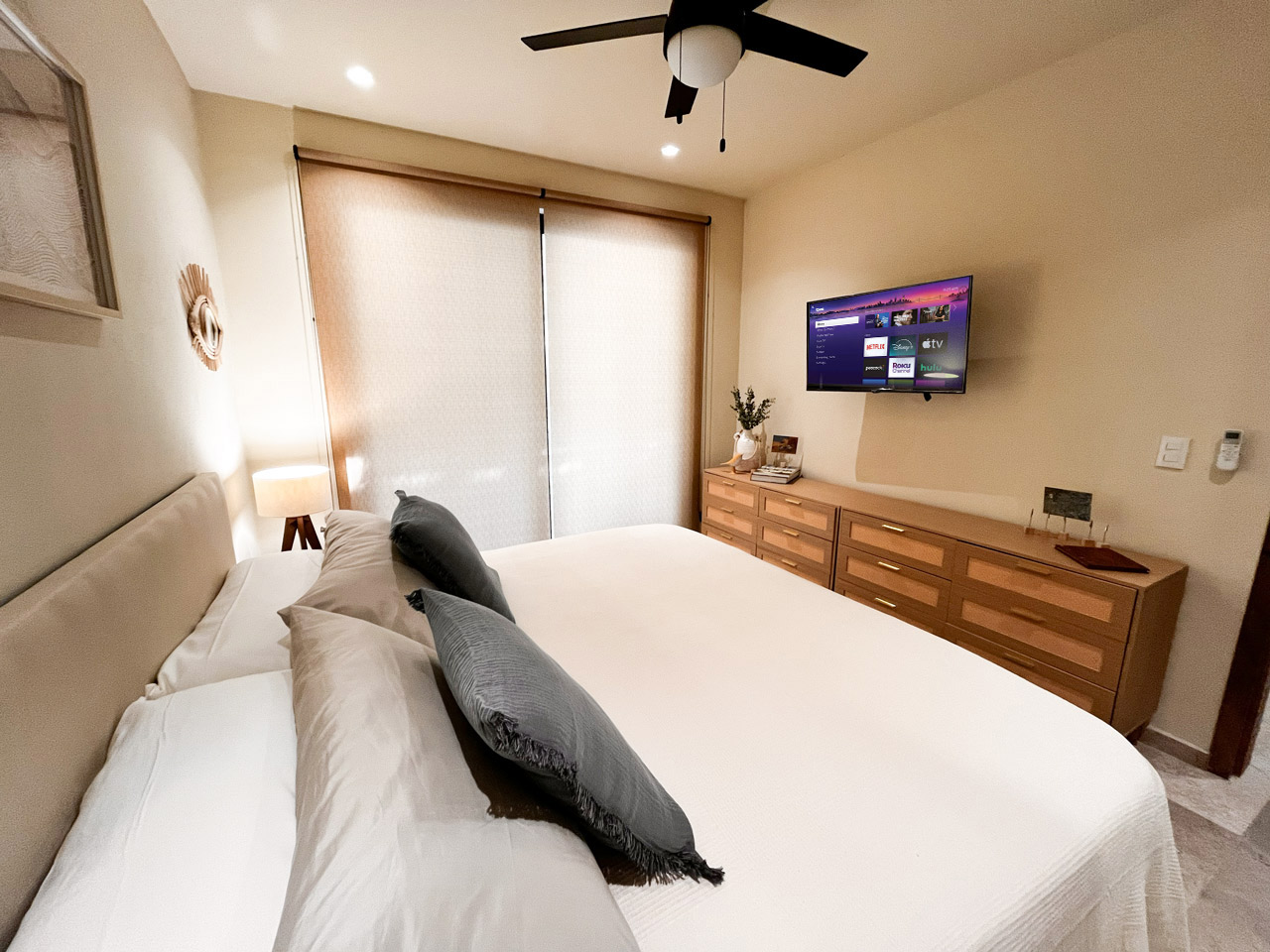 Smart TV in master bedroom vacation home